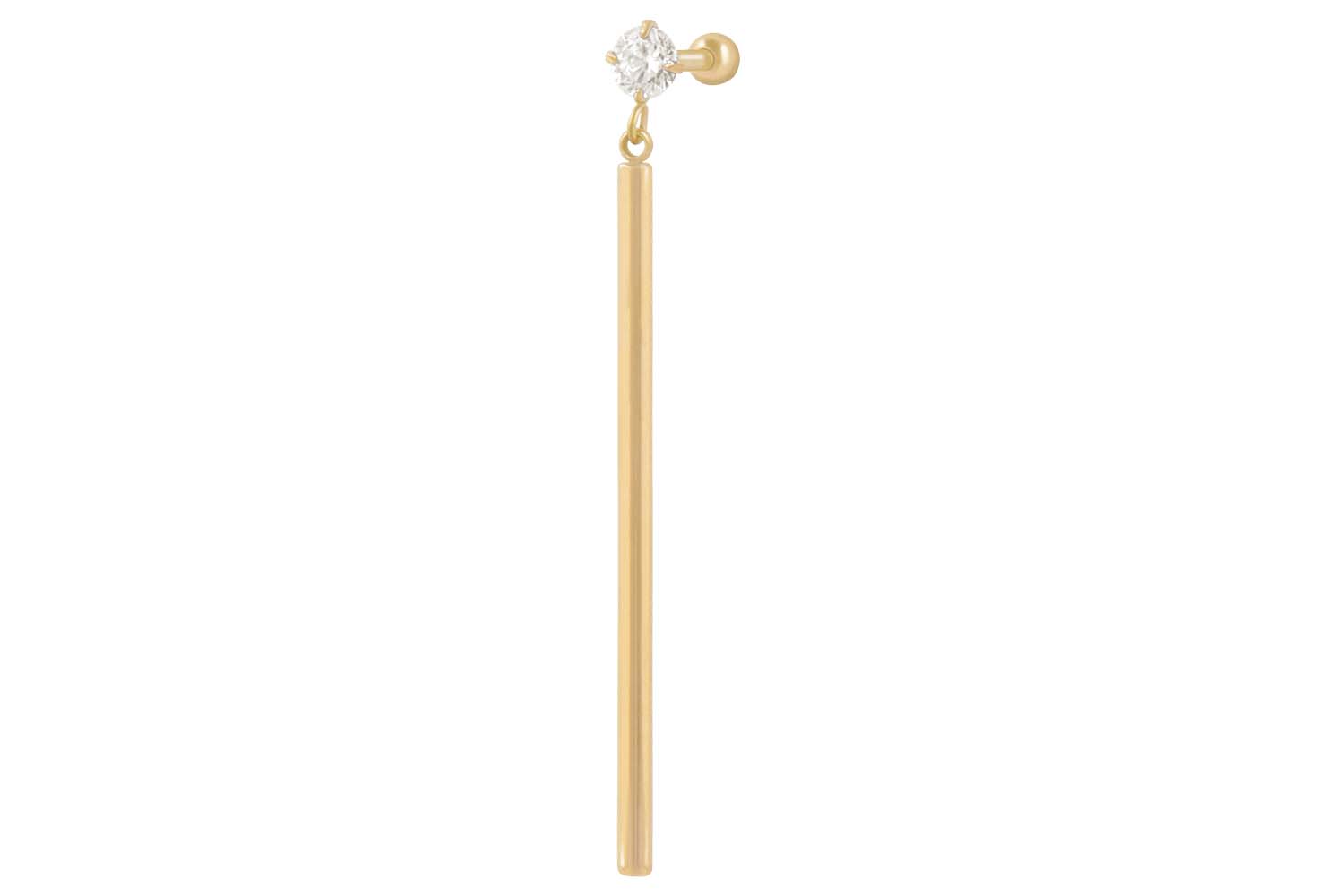 Chirurgenstahl Ohrpiercing KRISTALL + STAB ++SALE++